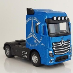 تریلی حمل خودرو آبی مدل بنز آکتروس 1:50 Trailer Model Benz Actros_اسباب بازی